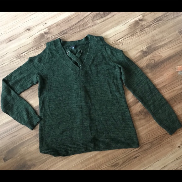 torrid Sweaters - New TORRID cold shoulder lace back sweater